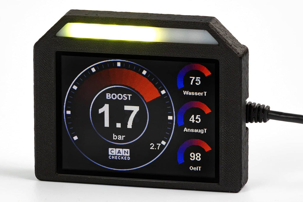Kies-Motorsports IND Distribution CANchecked MFD32S Multi Function Universal Display | 3.2" Gen2 with Integrated Shiftlight