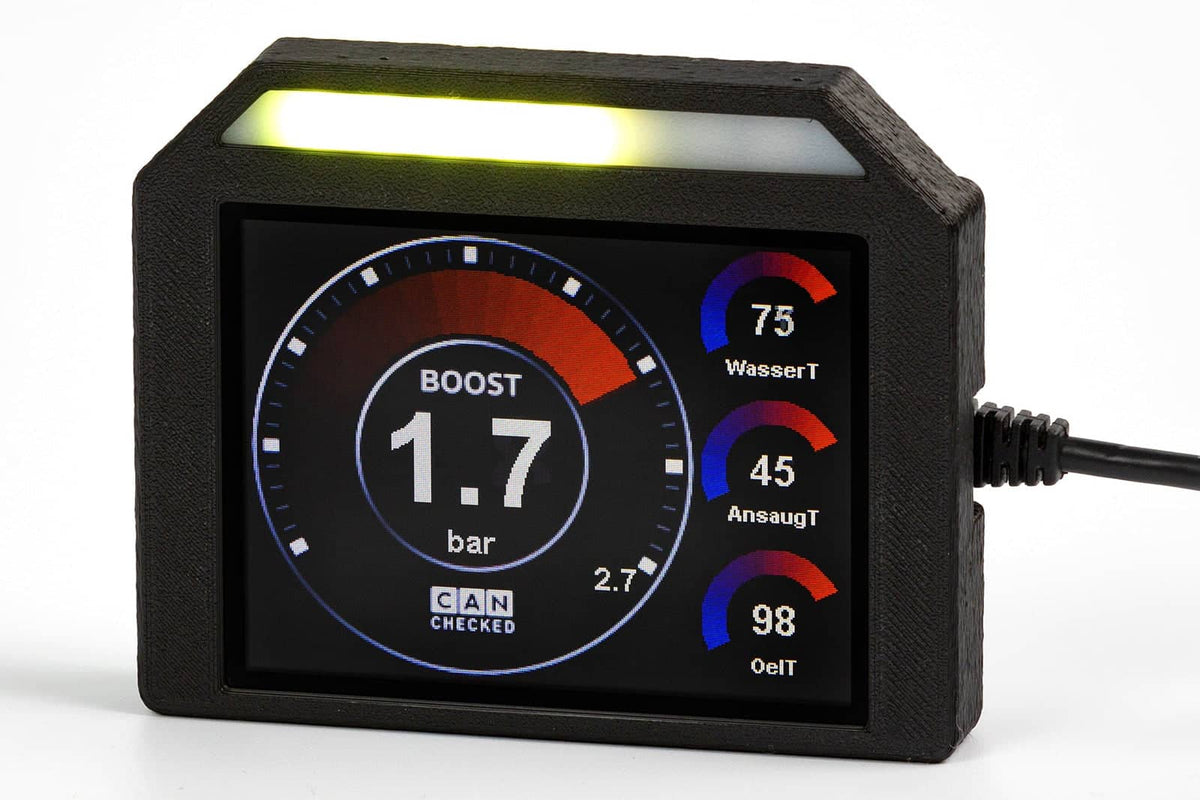 Kies-Motorsports IND Distribution CANchecked MFD32S Multi Function Universal Display | 3.2" Gen2 with Integrated Shiftlight