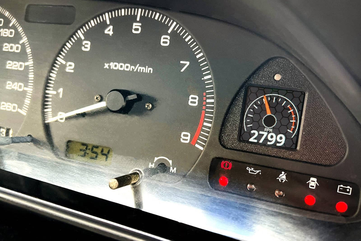 Kies-Motorsports IND Distribution CANchecked Nissan 200SX S13 MFA2.0 Multi Function Display | 1.5" Gen2 Cluster Install (LHD/RHD)