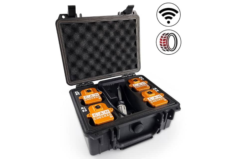 Kies-Motorsports IND Distribution CANchecked TMU04 Tire Temperature Monitoring Set - Wireless and Charging Box