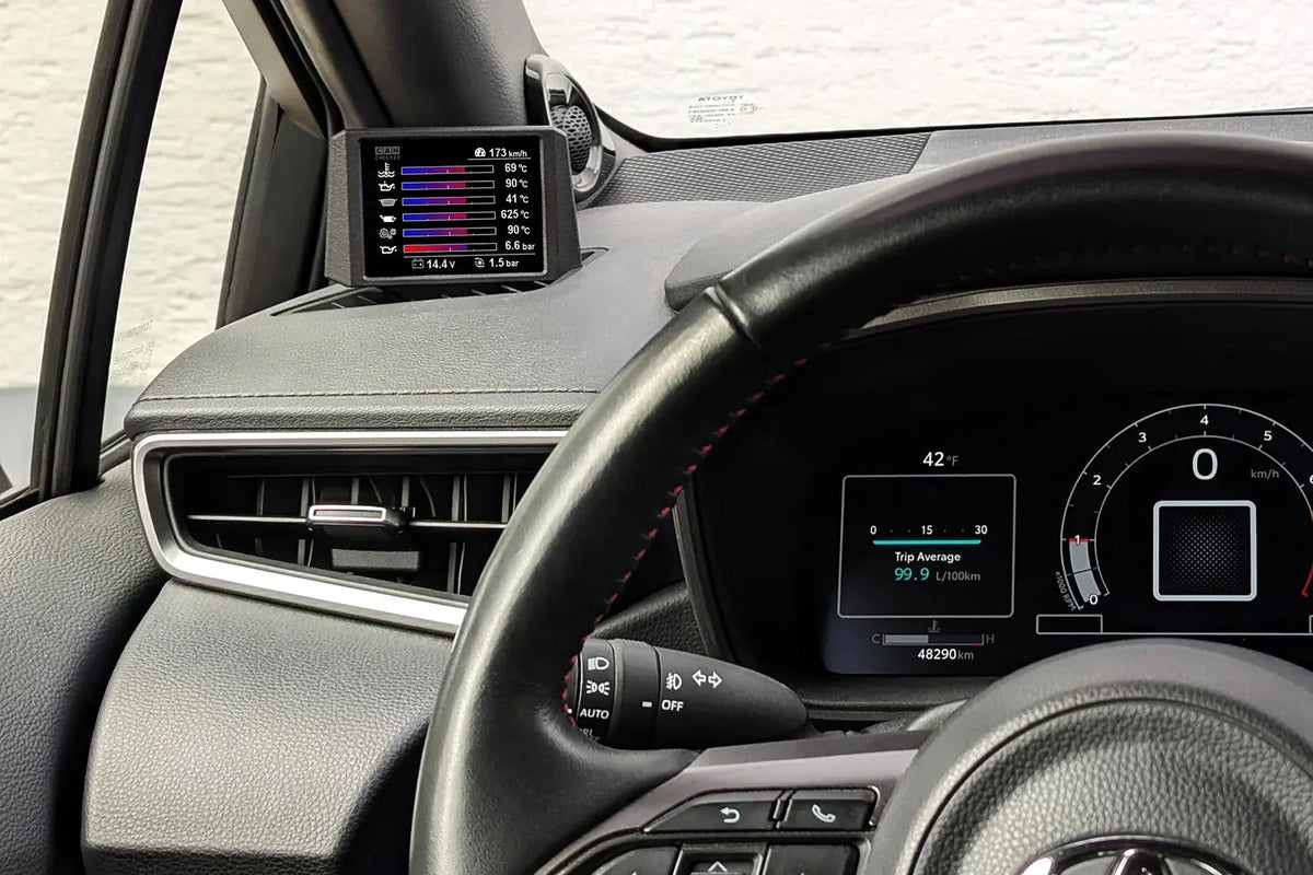 Kies-Motorsports IND Distribution CANchecked Toyota E210 Corolla MFD28 Multi Function Display | 2.8" Gen2 (LHD)