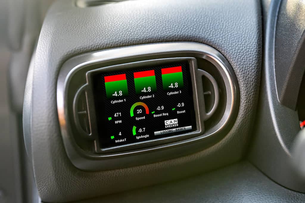 Kies-Motorsports IND Distribution CANchecked Toyota XP210 Yaris Pre-Facelift MFD32 Multi Function Display | 3.2" Gen2 (LHD)