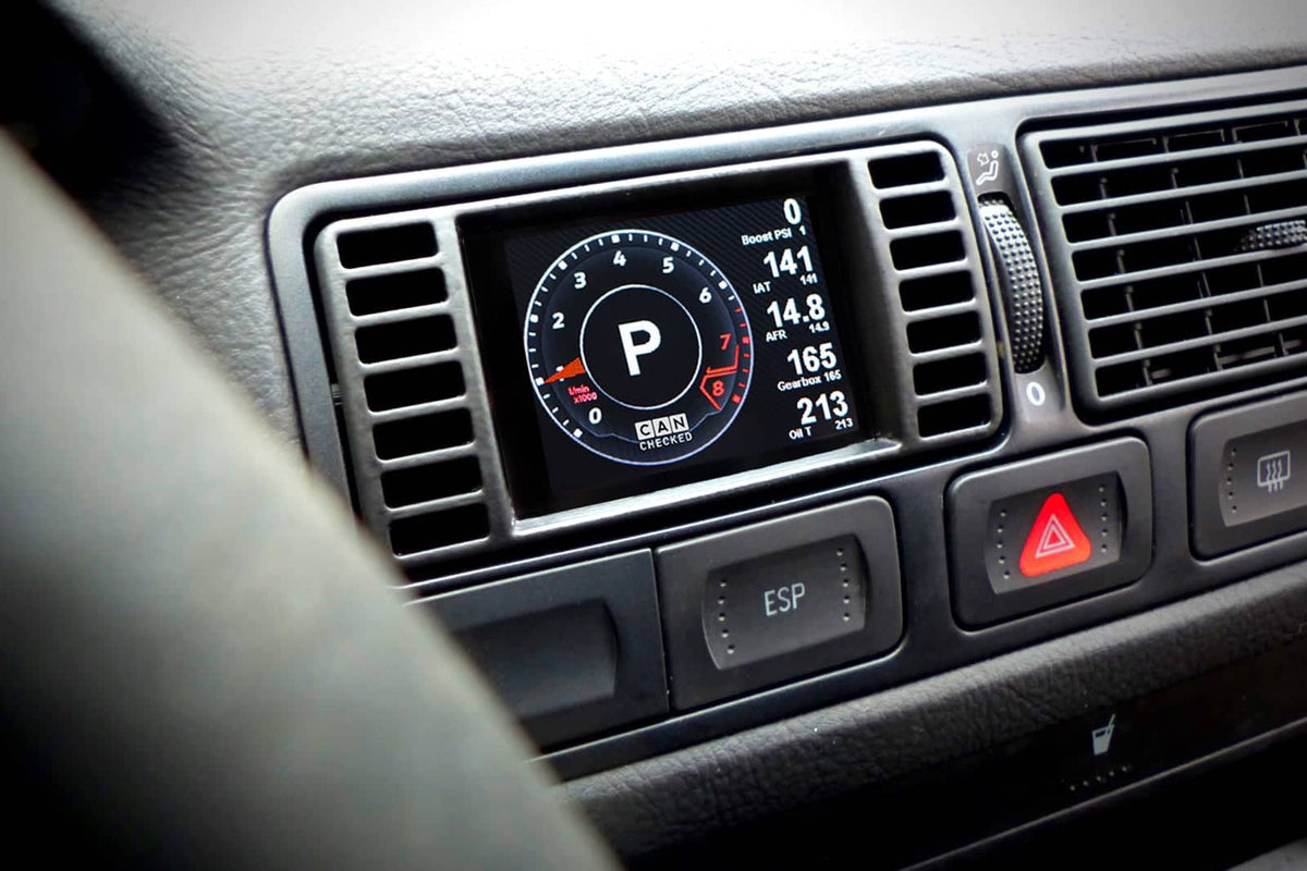 Kies-Motorsports IND Distribution CANchecked VW MK4 Golf Pre-Facelift MFD28 Multi Function Display | 2.8" Gen2 (LHD/RHD)