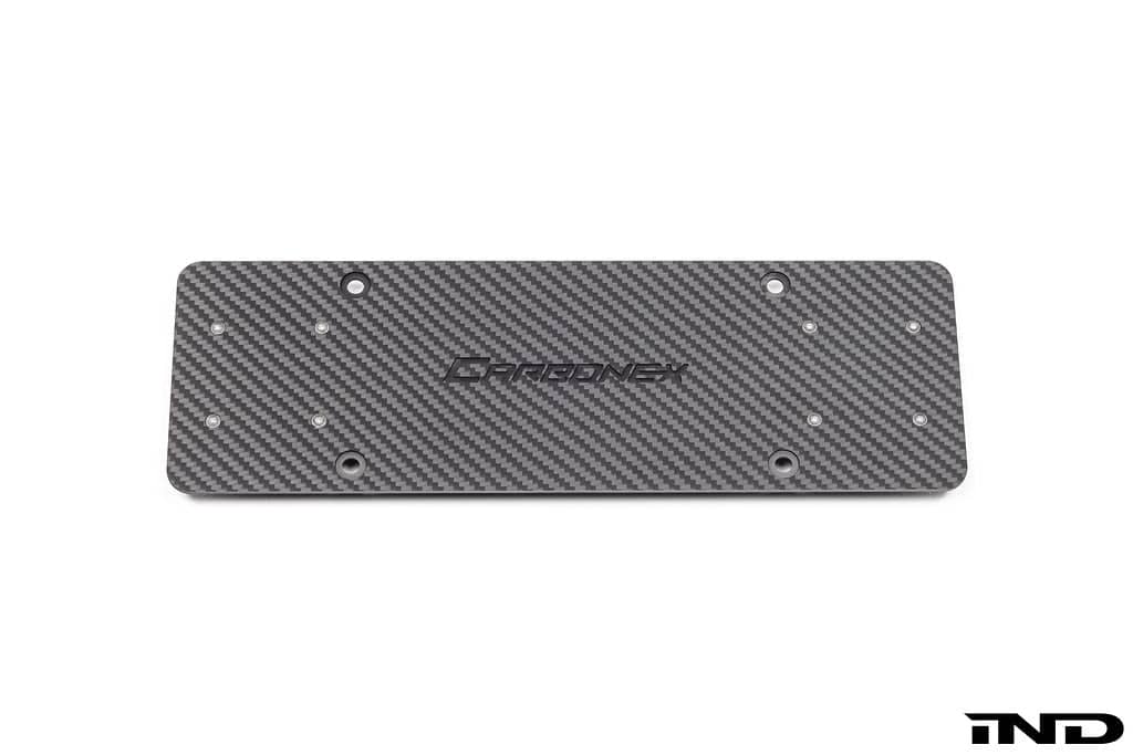 Kies-Motorsports IND Distribution Carbonex A9X GR Supra Magnetic Rear License Plate Mount - Euro Plate Add-On Plate Mount Only (No Trunk Hardware)