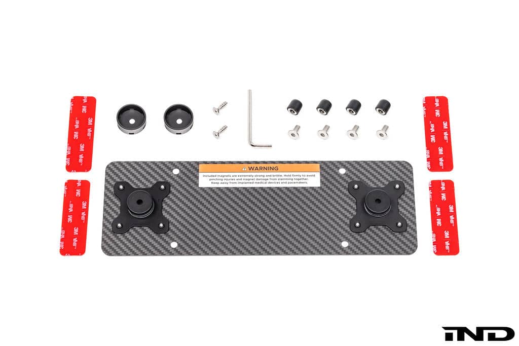 Kies-Motorsports IND Distribution Carbonex A9X GR Supra Magnetic Rear License Plate Mount - Euro Plate Full Kit