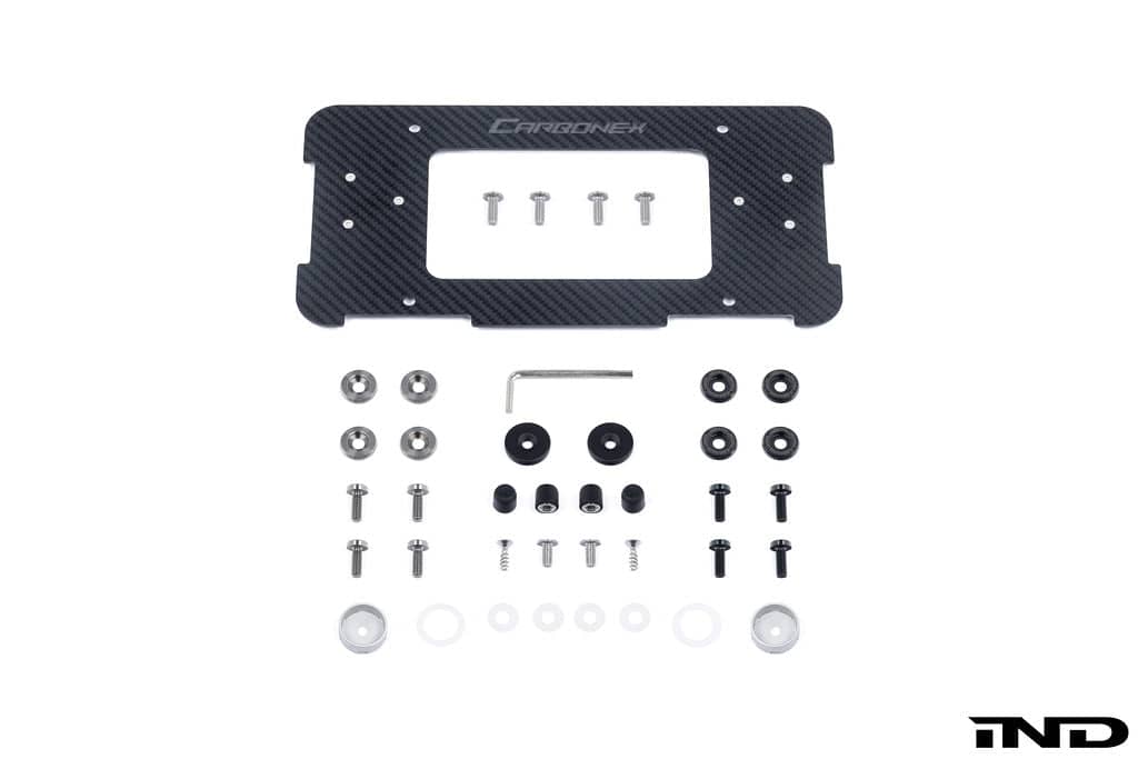 Kies-Motorsports IND Distribution Carbonex BMW Magnetic Rear License Plate Mount Full Kit / Stainless Steel