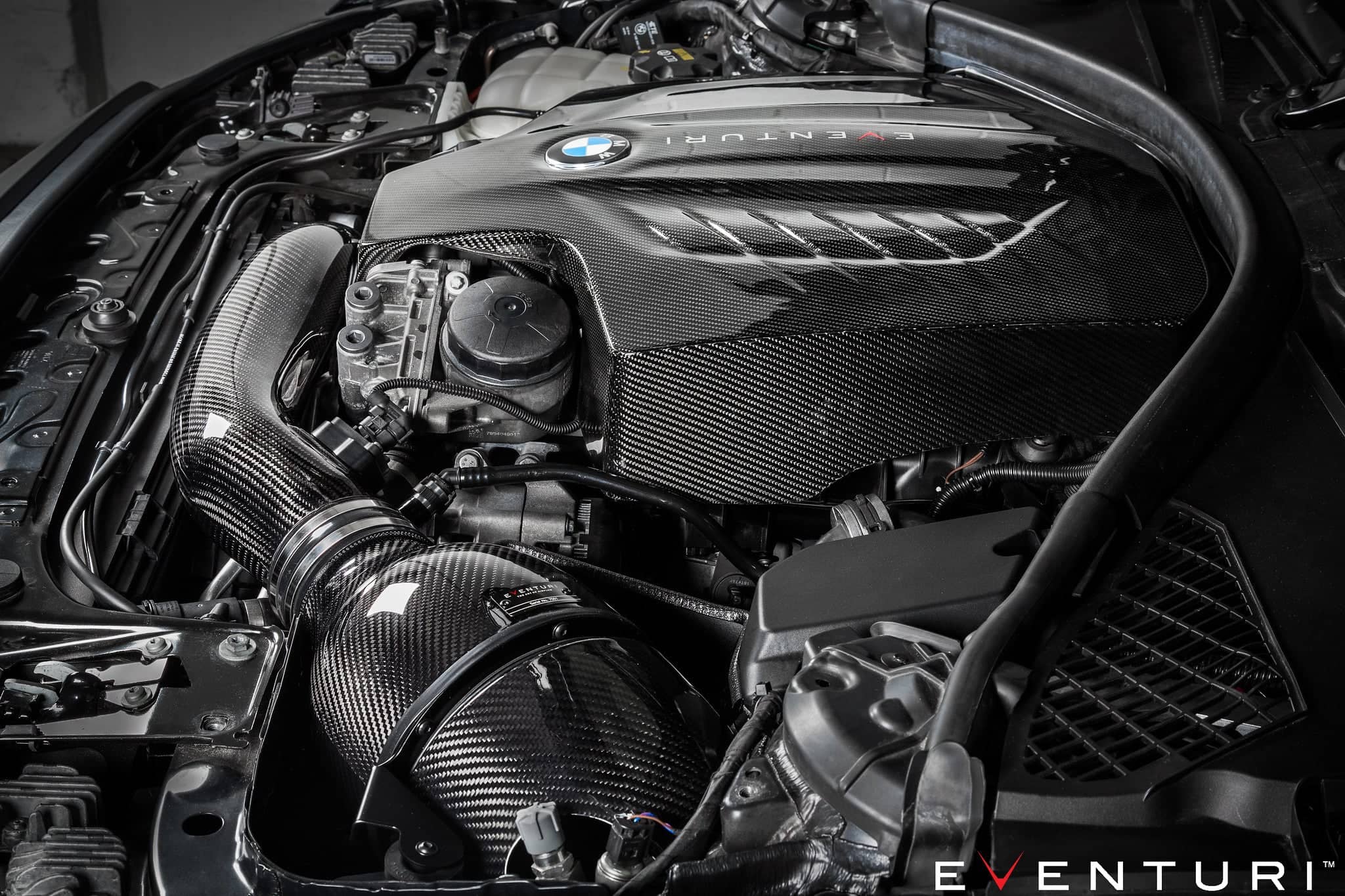 Kies-Motorsports iND Distribution Eventuri BMW F-Chassis N55 Black Carbon Intake System - V2