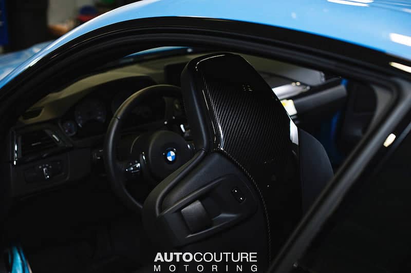 Eventuri BMW F80 M3 / F82 M4 Black Carbon Seat Back Cover Set Secondary image