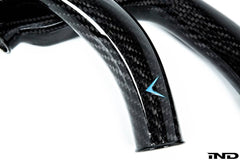 Kies-Motorsports iND Distribution Eventuri BMW F8X M2C M3 M4 S55 Black Carbon Charge Pipe Set - Gloss