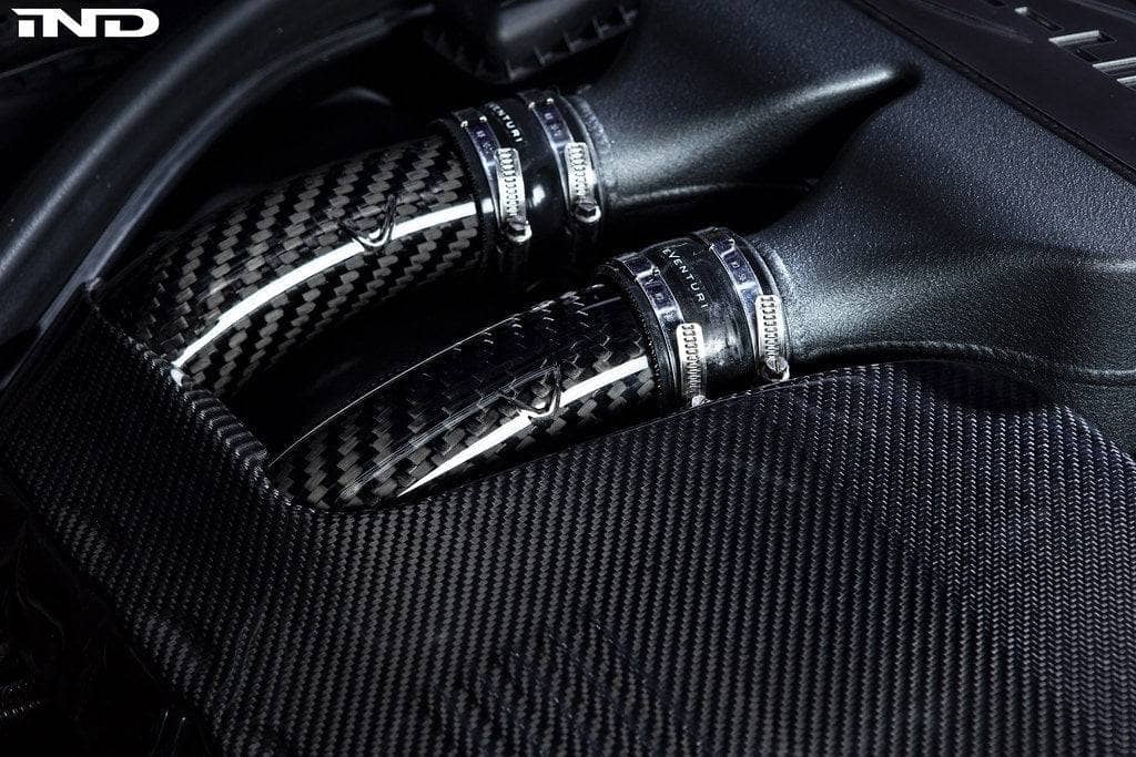 Kies-Motorsports iND Distribution Eventuri BMW F8X M2C M3 M4 S55 Black Carbon Charge Pipe Set - Gloss