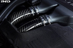 Kies-Motorsports iND Distribution Eventuri BMW F8X M2C M3 M4 S55 Black Carbon Charge Pipe Set - Gloss
