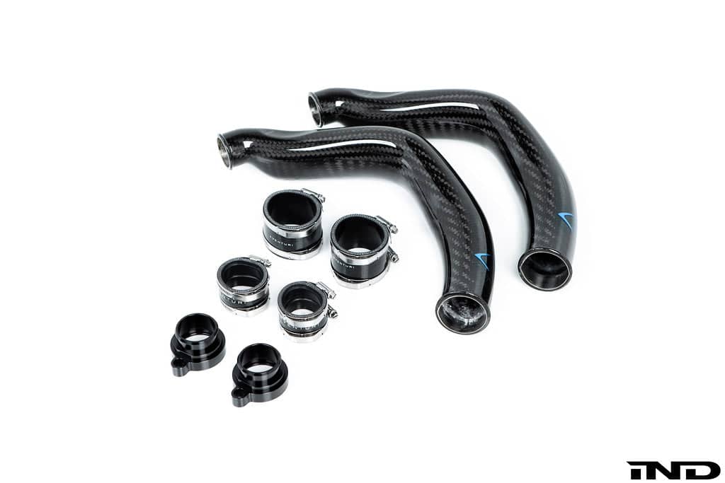 Kies-Motorsports iND Distribution Eventuri BMW F8X M2C M3 M4 S55 Black Carbon Charge Pipe Set - Gloss