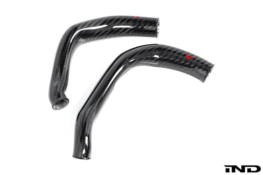 Kies-Motorsports iND Distribution Eventuri BMW F8X M2C M3 M4 S55 Black Carbon Charge Pipe Set - Gloss