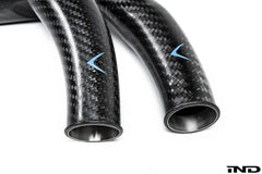 Kies-Motorsports iND Distribution Eventuri BMW F8X M2C M3 M4 S55 Black Carbon Charge Pipe Set - Matte