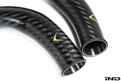 Kies-Motorsports iND Distribution Eventuri BMW F8X M2C M3 M4 S55 Black Carbon Charge Pipe Set - Matte