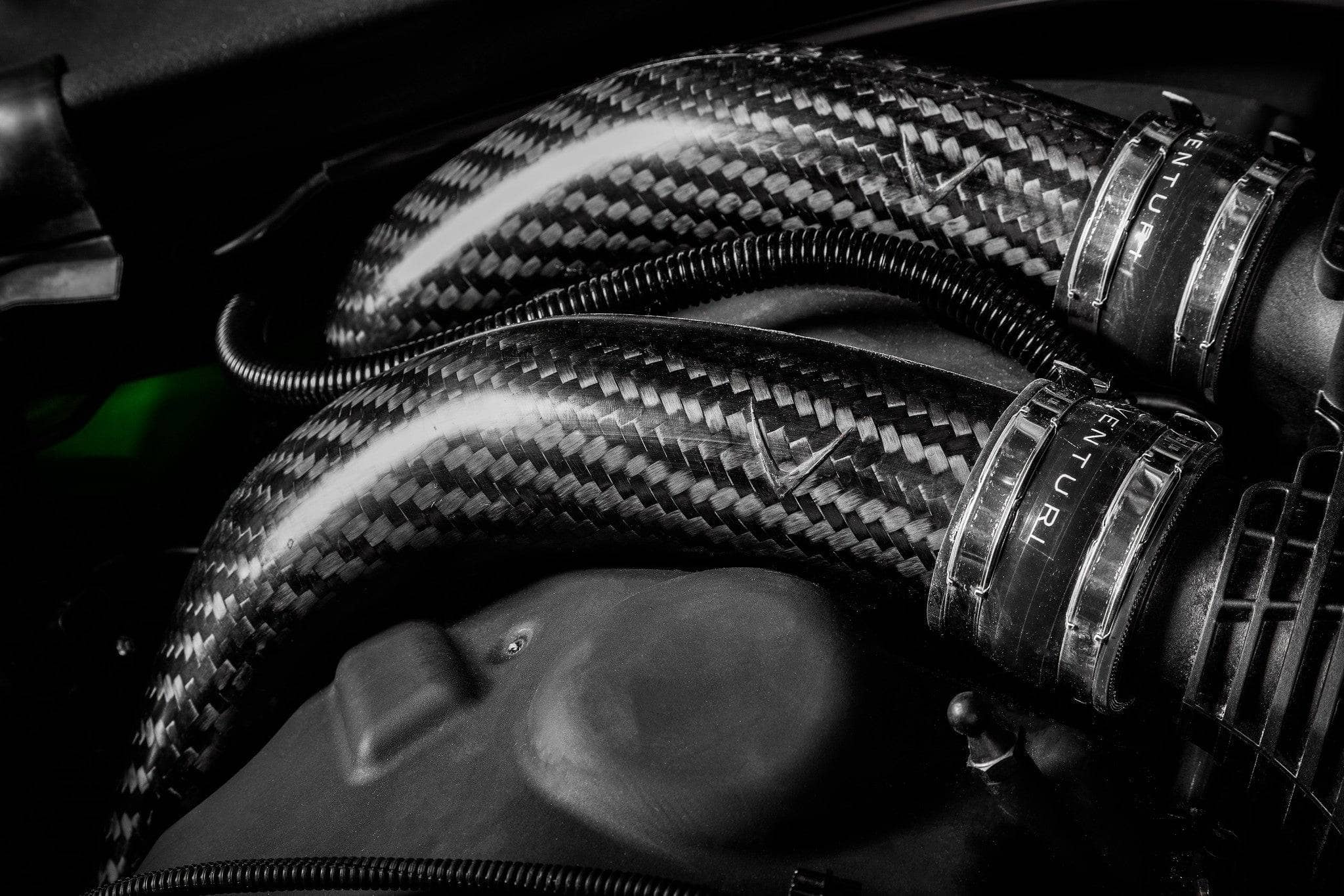 Kies-Motorsports iND Distribution Eventuri BMW F8X M2C M3 M4 S55 Black Carbon Charge Pipe Set - Matte