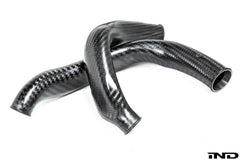 Kies-Motorsports iND Distribution Eventuri BMW F8X M2C M3 M4 S55 Black Carbon Charge Pipe Set - Matte
