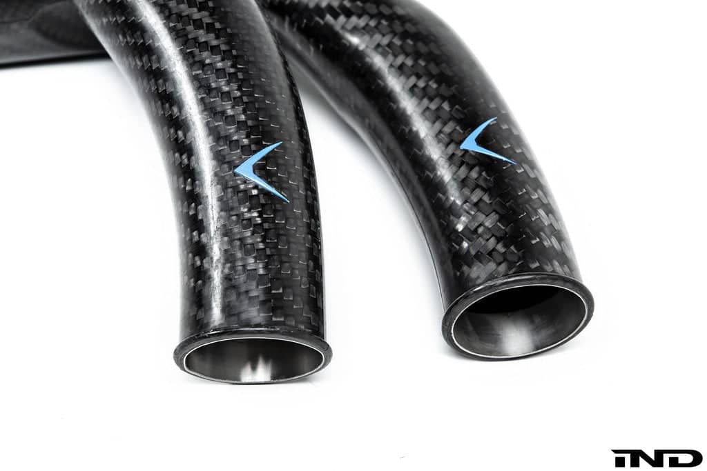 Kies-Motorsports iND Distribution Eventuri BMW F8X M2C M3 M4 S55 Black Carbon Charge Pipe Set - Matte