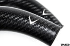Kies-Motorsports iND Distribution Eventuri BMW F8X M2C M3 M4 S55 Black Carbon Charge Pipe Set - Matte