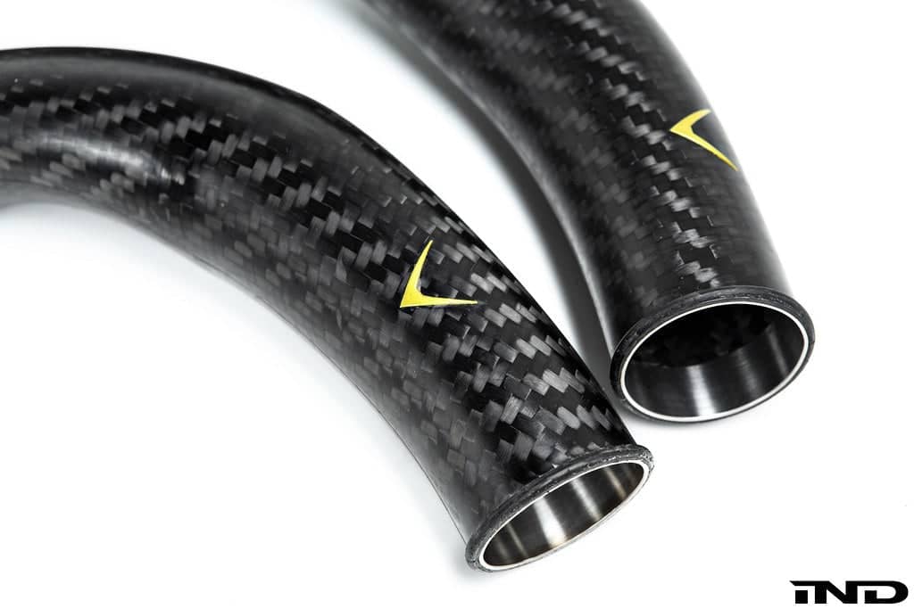 Kies-Motorsports iND Distribution Eventuri BMW F8X M2C M3 M4 S55 Black Carbon Charge Pipe Set - Matte