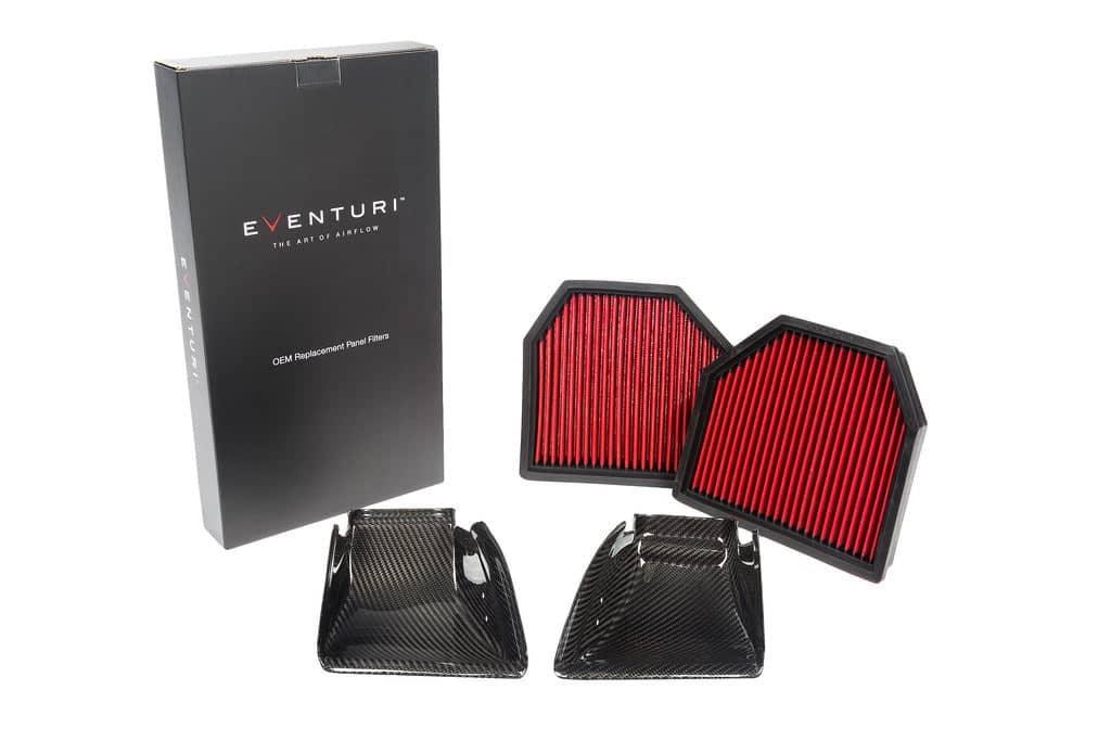 Kies-Motorsports iND Distribution Eventuri BMW F8X M3 / M4 Black Carbon Air Scoop Set