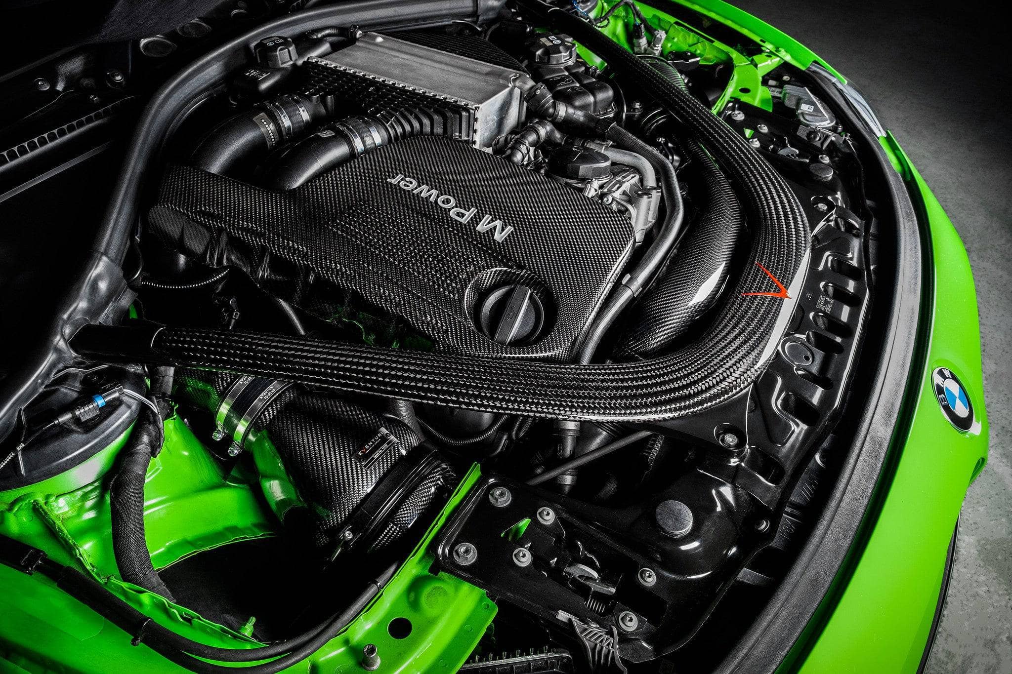 Kies-Motorsports iND Distribution Eventuri BMW F8X M3 / M4 Black Carbon Intake System - V2
