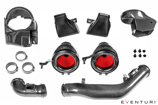 Kies-Motorsports iND Distribution Eventuri BMW F8X M3 / M4 Black Carbon Intake System - V2