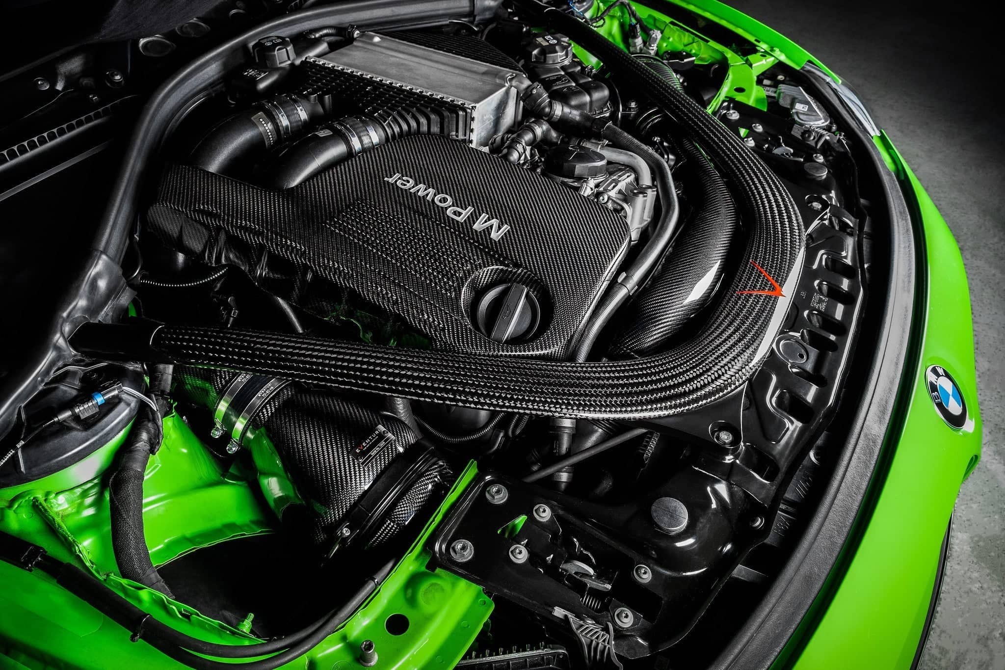 Kies-Motorsports iND Distribution Eventuri BMW F8X M3 / M4 Black Carbon Intake System - V2