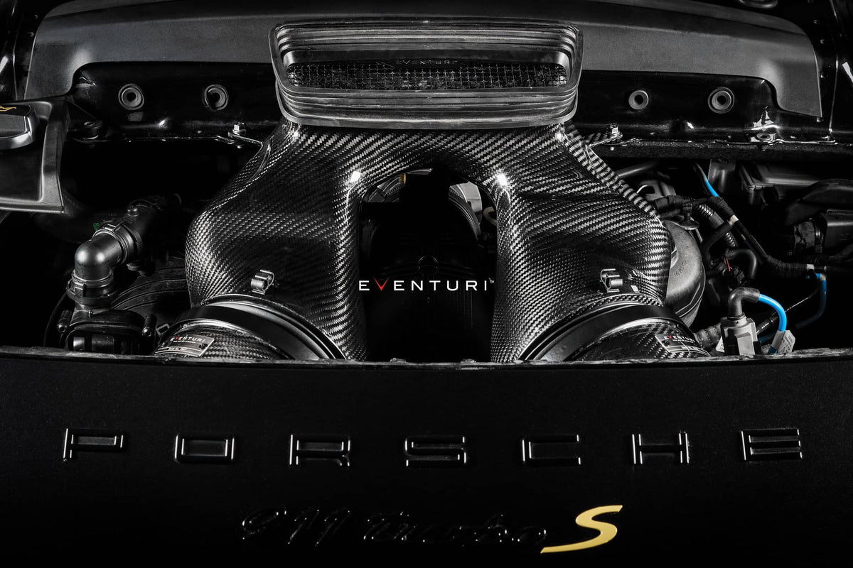 Kies-Motorsports iND Distribution Eventuri Porsche 991 991.2 Turbo / Turbo S Black Carbon Intake System