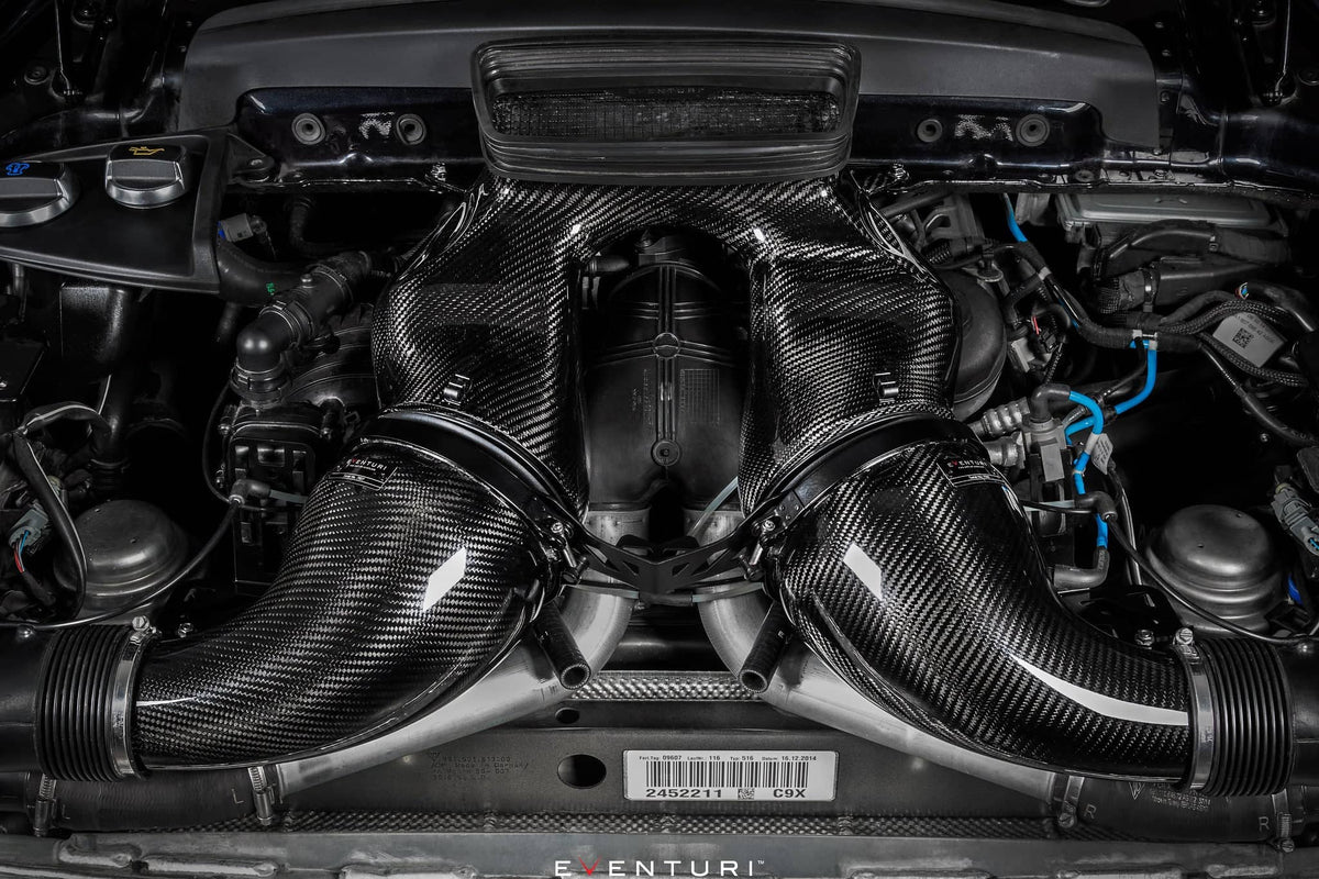 Kies-Motorsports iND Distribution Eventuri Porsche 991 991.2 Turbo / Turbo S Black Carbon Intake System