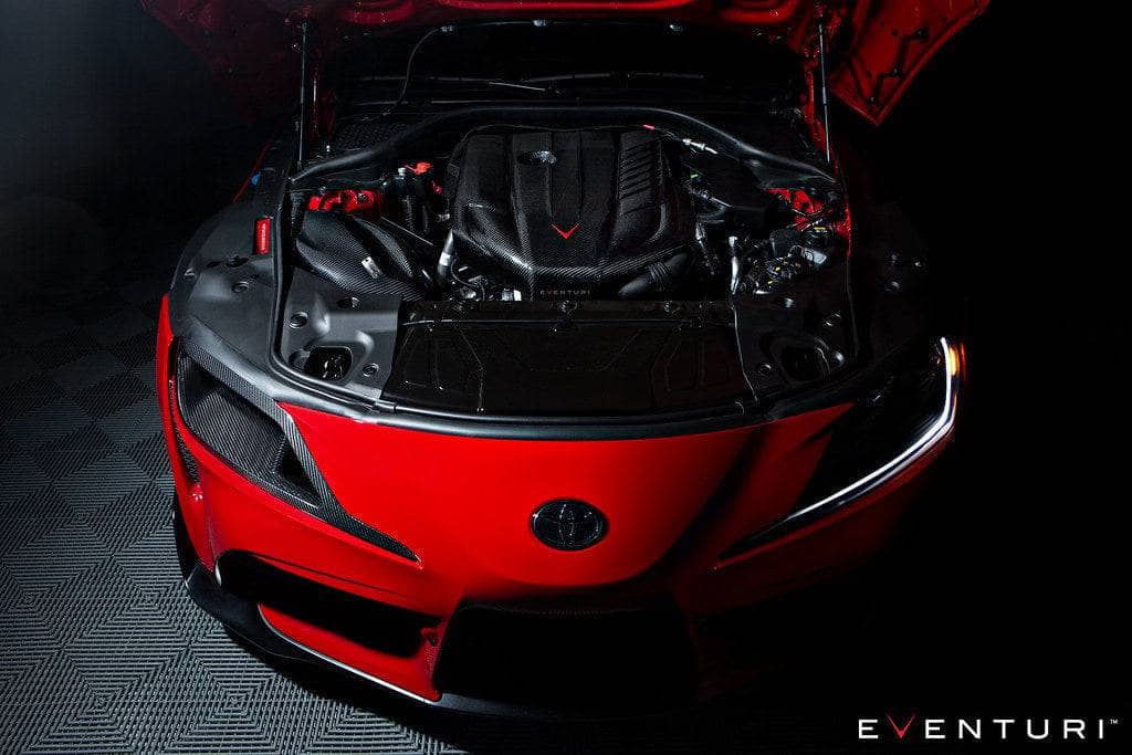 Kies-Motorsports iND Distribution Eventuri Toyota A90 Supra Black Carbon Headlamp Race Duct