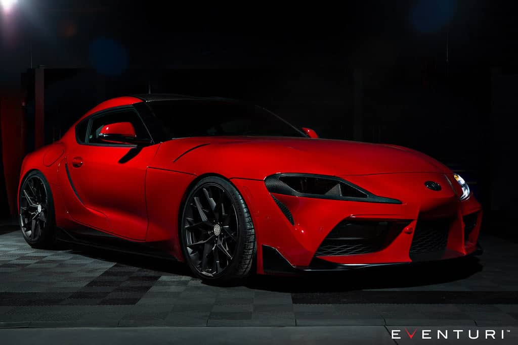 Kies-Motorsports iND Distribution Eventuri Toyota A90 Supra Black Carbon Headlamp Race Duct