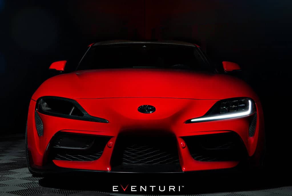 Kies-Motorsports iND Distribution Eventuri Toyota A90 Supra Black Carbon Headlamp Race Duct