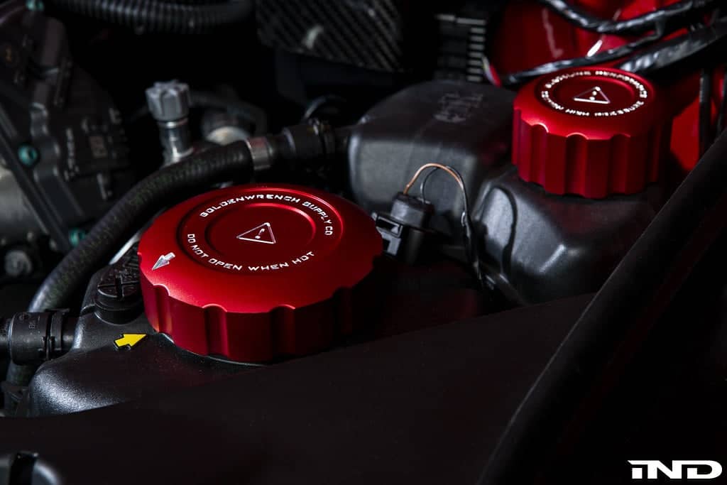 Kies-Motorsports IND Distribution Goldenwrench Blackline Performance A90 Supra Coolant Cap Cover Set