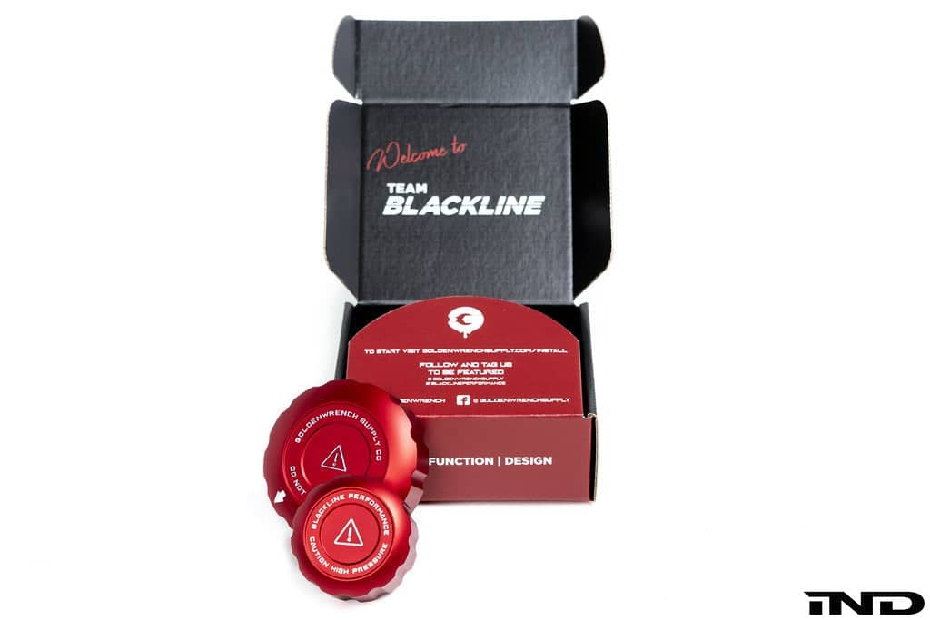 Kies-Motorsports IND Distribution Goldenwrench Blackline Performance A90 Supra Coolant Cap Cover Set