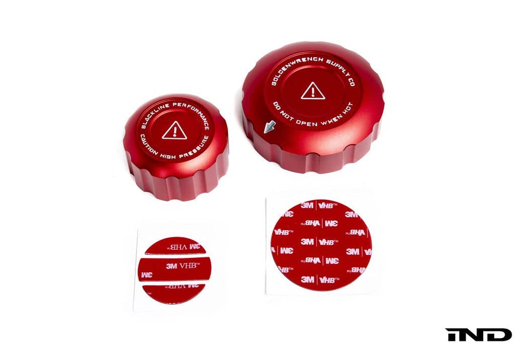 Kies-Motorsports IND Distribution Goldenwrench Blackline Performance A90 Supra Coolant Cap Cover Set