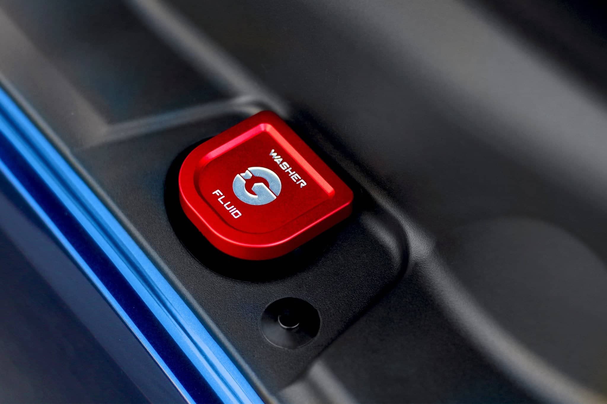 Kies-Motorsports IND Distribution Goldenwrench Blackline Performance A90 Supra Edition RED Billet Washer Fluid Cap