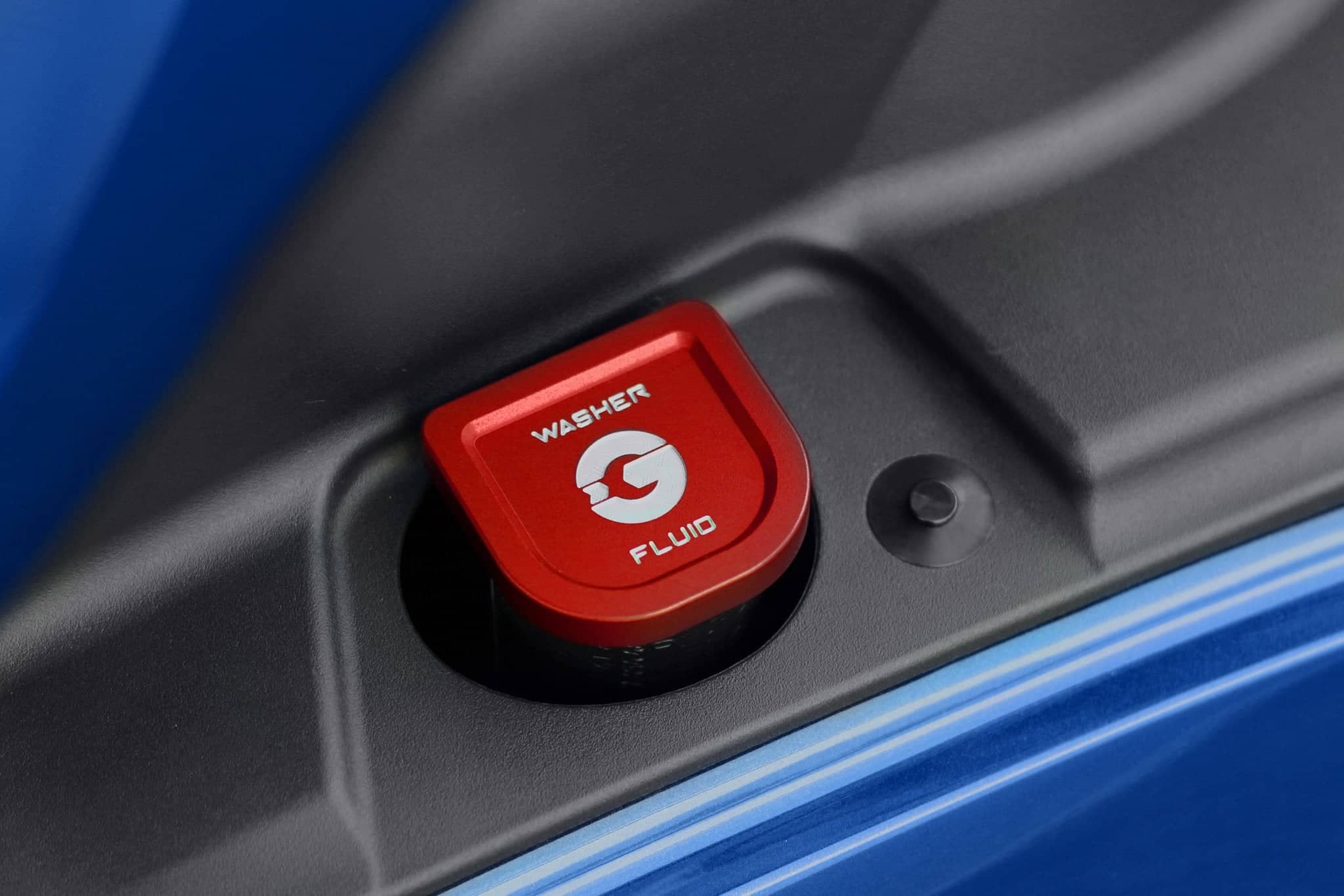 Kies-Motorsports IND Distribution Goldenwrench Blackline Performance A90 Supra Edition RED Billet Washer Fluid Cap