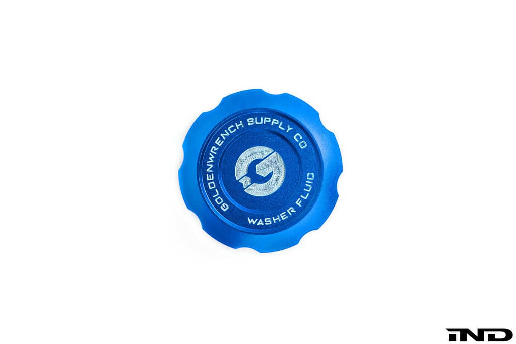 Kies-Motorsports IND Distribution Goldenwrench Blackline Performance BMW M Car E9X / F95 / Mini Washer Fluid Cap Motorsport Blue