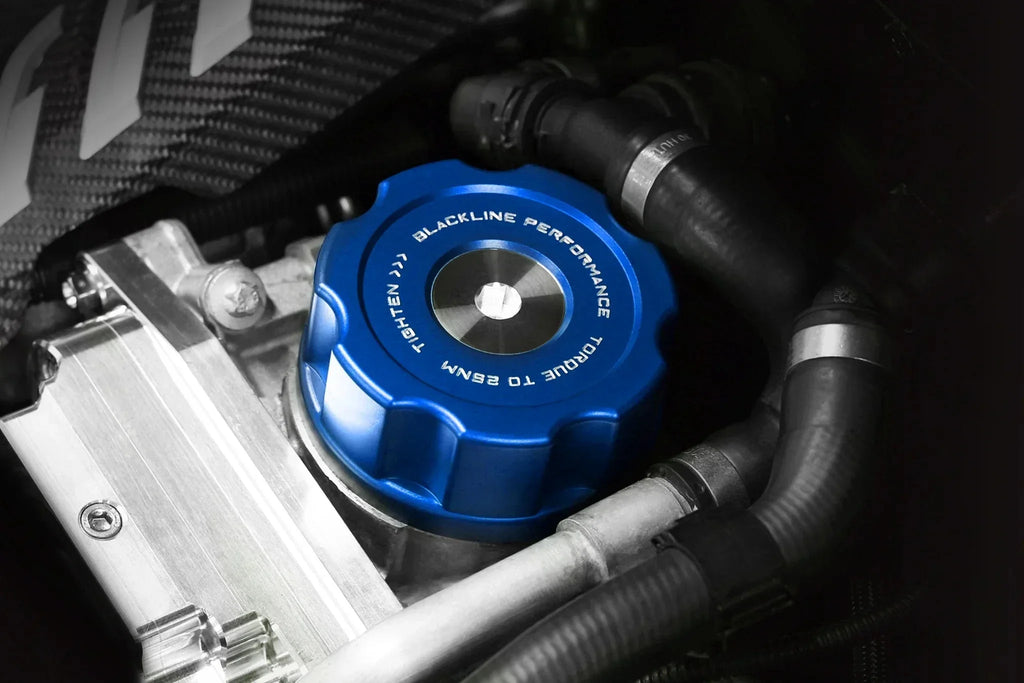 Kies-Motorsports IND Distribution Goldenwrench Blackline Performance BMW M Car F-Chassis Oil Filter Housing Cap