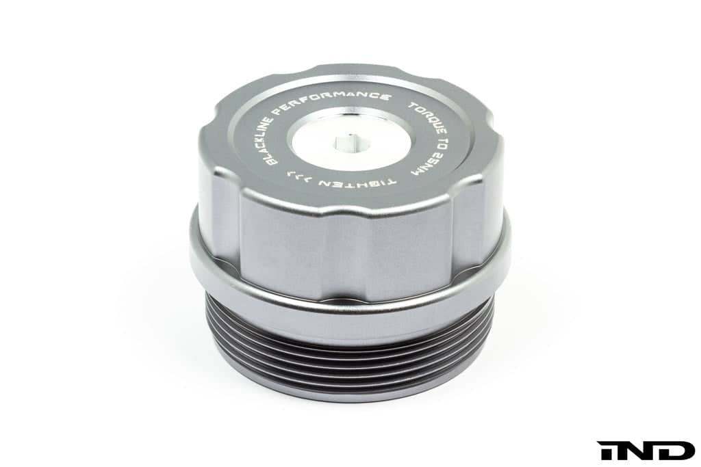 Kies-Motorsports IND Distribution Goldenwrench Blackline Performance BMW M Car F-Chassis Oil Filter Housing Cap Anthracite Grey