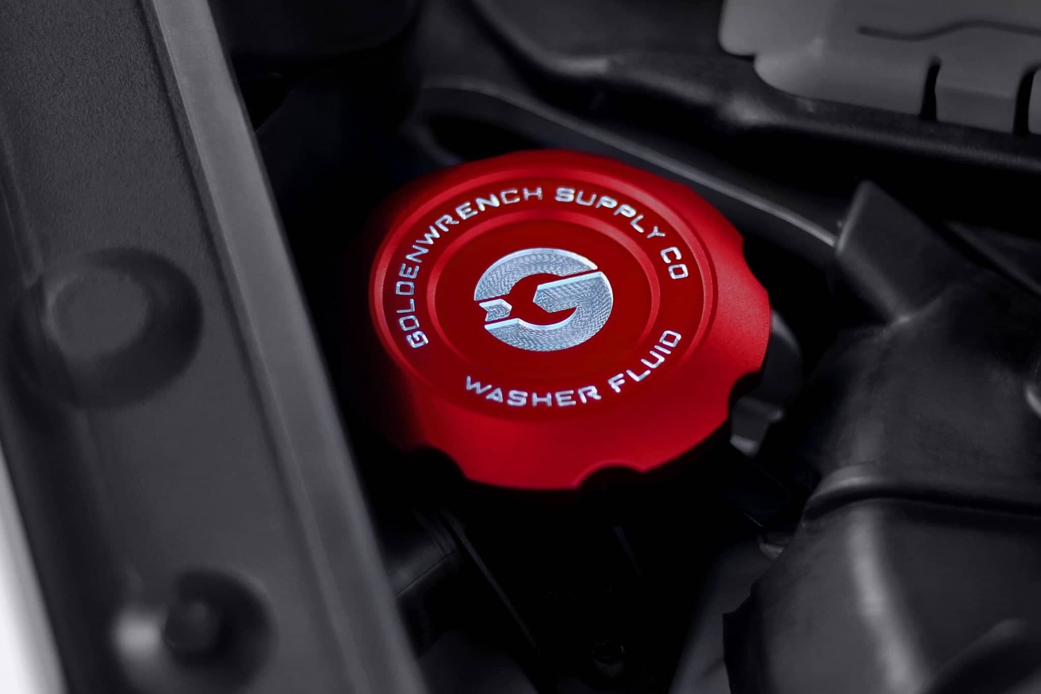 Kies-Motorsports IND Distribution Goldenwrench Blackline Performance BMW M Car F-Chassis Washer Fluid Cap