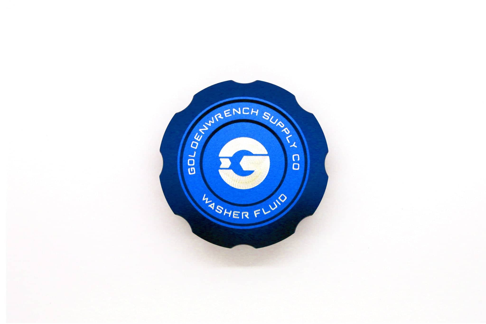 Kies-Motorsports IND Distribution Goldenwrench Blackline Performance BMW M Car F-Chassis Washer Fluid Cap Motorsport Blue