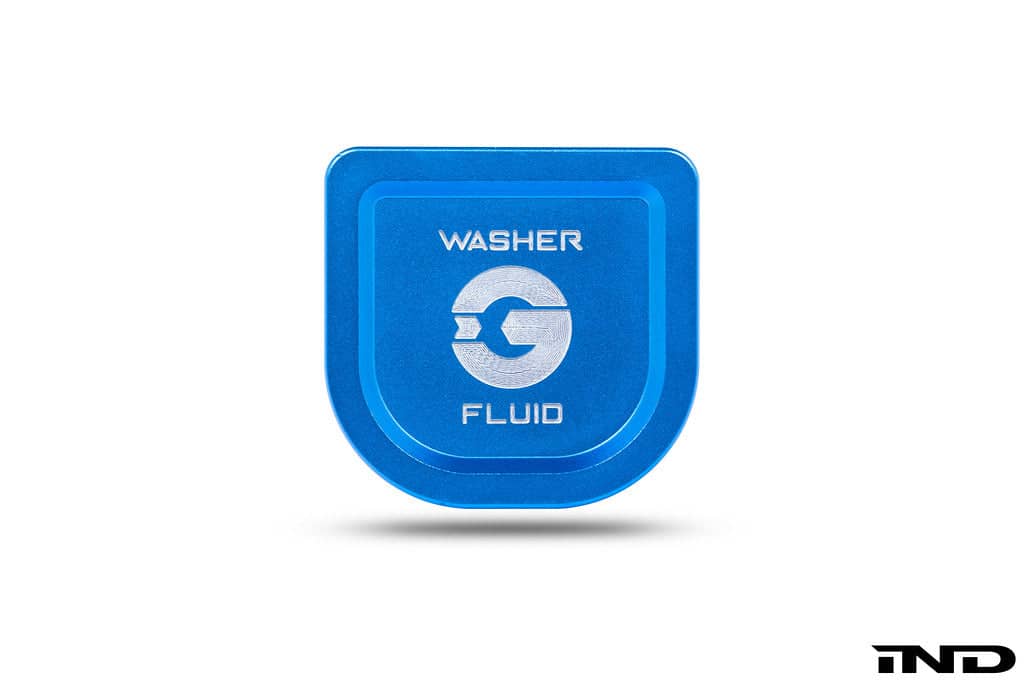 Kies-Motorsports IND Distribution Goldenwrench Blackline Performance BMW M Car G-Chassis Washer Fluid Cap Motorsport Blue