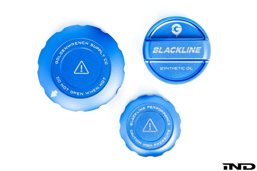 Kies-Motorsports IND Distribution Goldenwrench Blackline Performance BMW M Car (S58) Engine Cap Cover Set Motorsport Blue