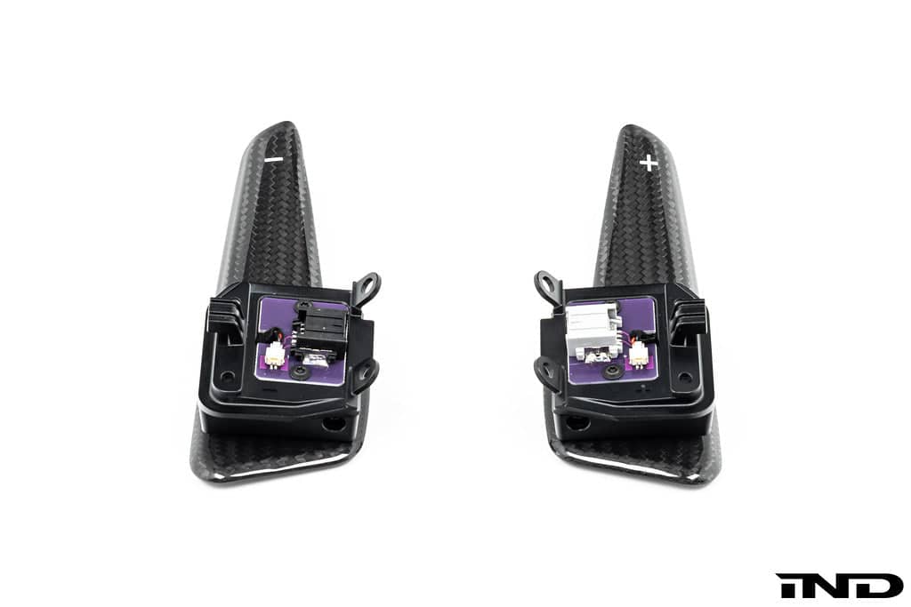 Kies-Motorsports IND Distribution JQ Werks / MadTrace C8 Corvette Clubsport Magnetic Shift Paddle Set Gloss Carbon