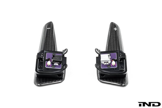 Kies-Motorsports IND Distribution JQ Werks / MadTrace C8 Corvette Clubsport Magnetic Shift Paddle Set Gloss Carbon