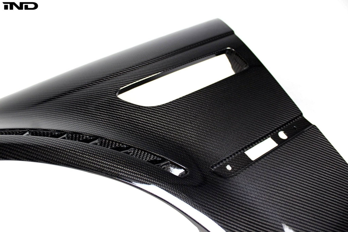 Kies-Motorsports IND Distribution Karbonius E46 M3 Carbon Vented Fender Set 2x2 Gloss Carbon with Carbon Vent