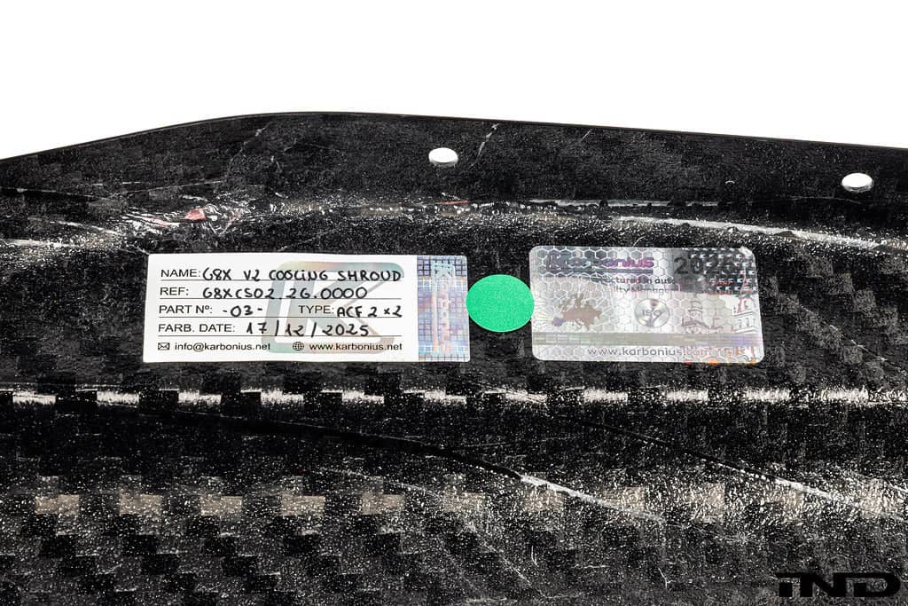 Kies-Motorsports IND Distribution Karbonius G8X M2 / M3 / M4 CSL Carbon Cooling Shroud Cover