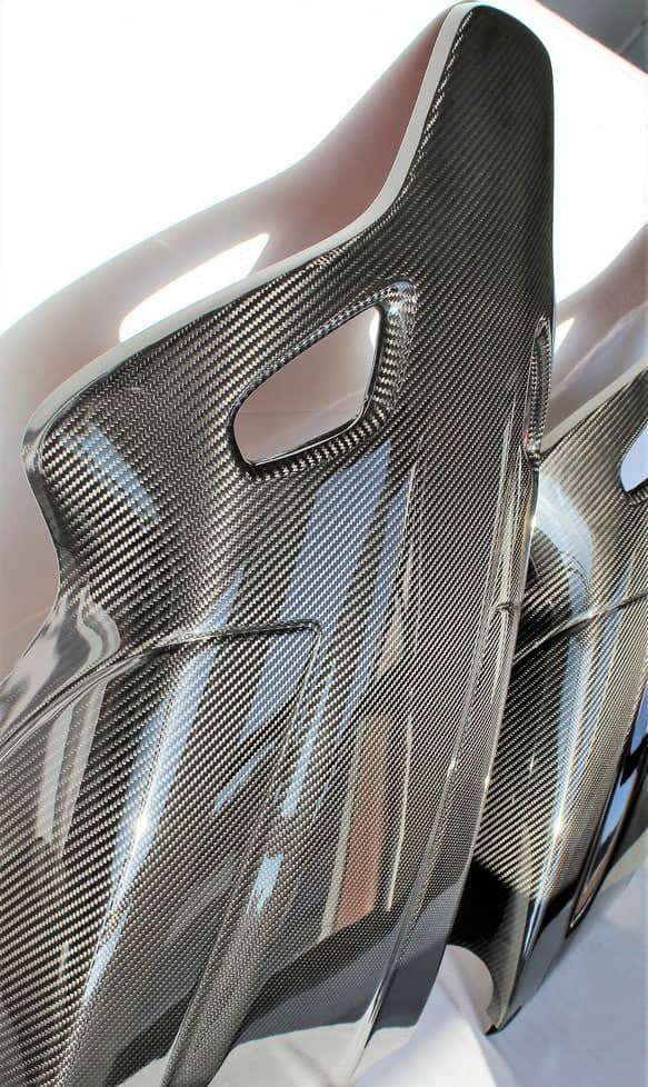Kies-Motorsports IND Distribution Karbonius VW Golf R32 MK5 Carbon Recaro Seat Back Cover
